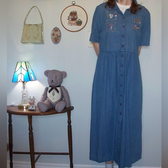 tradition country collection Dresses & Skirts - embroidered denim dress